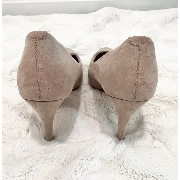 MADDEN GIRL Suede Pumps Tan Beige JELSEY Shoes Women's Size 6.5 Faux High Heel - Picture 3 of 8